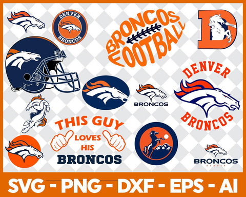 Denver Broncos Bundle Svg, Denver Broncos Svg, Denver Broncos Logo Svg, AFC Teams Svg, NFL Svg, Bundle Svg