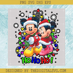 Disney Mickey And Minnie Svg, Ho Ho Ho Christmas Svg, Disney Christmas Svg - TheDigitalSVG