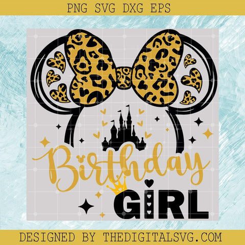 #Disney Minnie Birthday Girl Svg, Minnie Mouse Leopard Svg, Birthday Minnie Disney Svg, Funny Birthday Girl Svg , Mickey Svg, Disney Svg - TheDigitalSVG