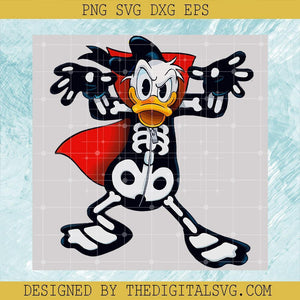Donald Duck Halloween Svg, Donald Duck Skeleton Svg, Halloween Svg, Disney Svg - TheDigitalSVG