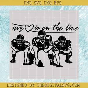 #Football svg, My Heart Is On The Line Offensive Lineman dowload file svg png SVG, PNG, EPS, DXF ,Silhouette , Football Svg, Cut Files For Cricut, Instant Download, Vector, Download Print Files - TheDigitalSVG