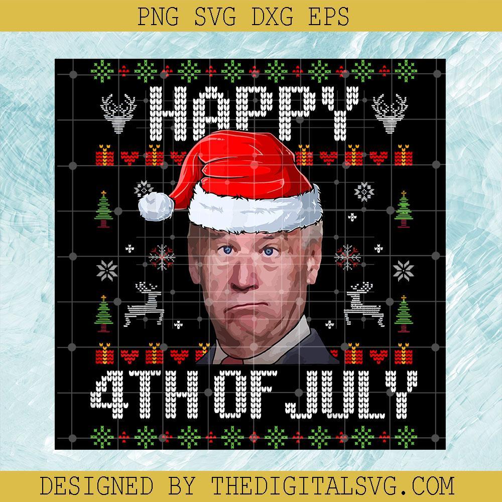 Funny Santa Joe Biden Happy 4th Of July Christmas Svg, Chrisrmas Svg, Joe Biden Svg - TheDigitalSVG