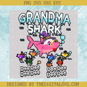 Grandma Shark Halloween Doo Doo  Svg, Baby Shark Svg, Halloween Svg - TheDigitalSVG