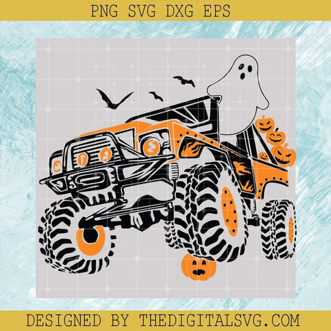 Ghost Monster Truck Svg, Monster Svg, Scary Svg, Halloween Svg - TheDigitalSVG