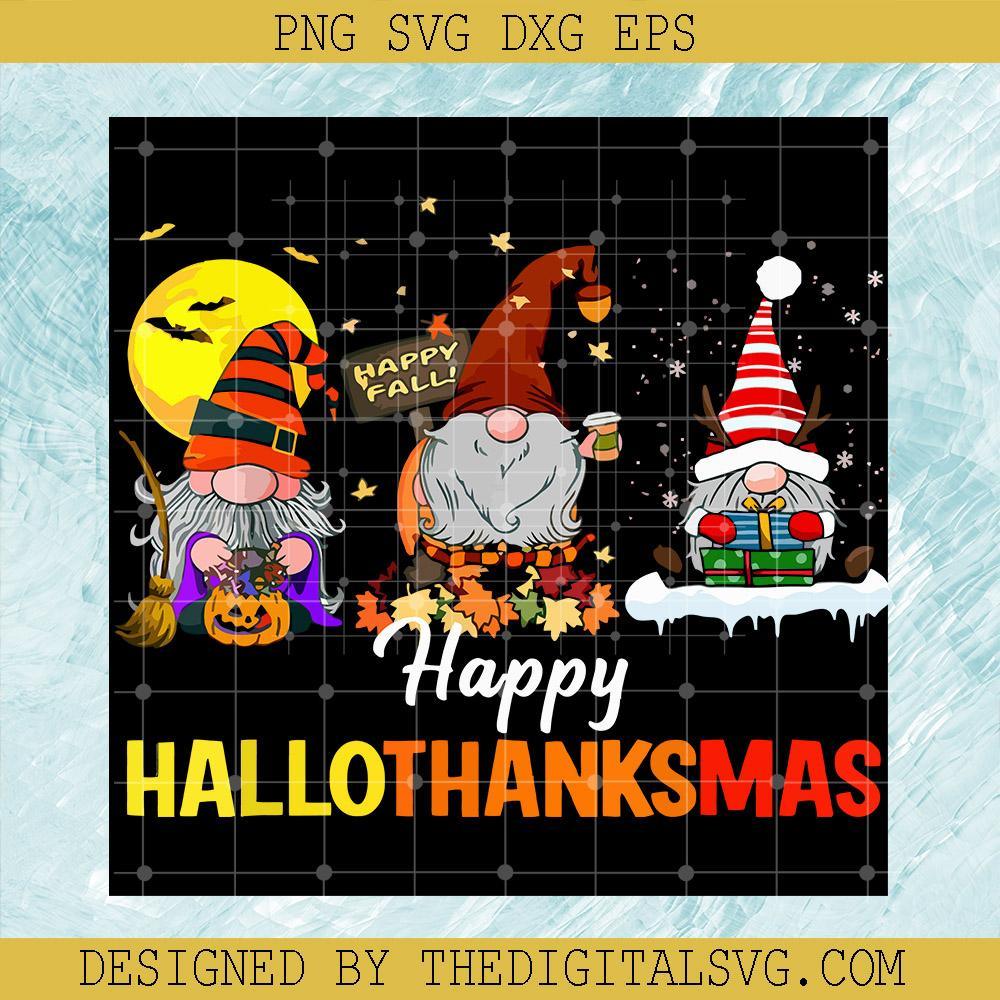 Happy Hallothanksmas Svg, Happy Fall Svg, Gnomes Svg, Halloween Thanksgiving Mery Christmas Gnomes Svg - TheDigitalSVG