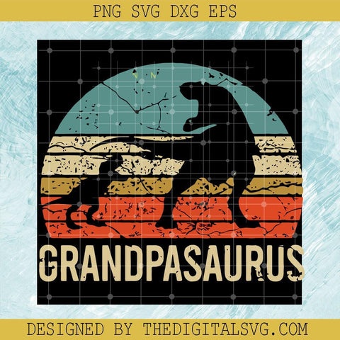 Grandpasaurus Svg, Dinosaur Svg, Cartoon Dinosaur Svg - TheDigitalSVG