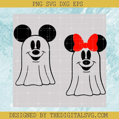 Halloween Boo Mickey and Minnie Svg, Disney Halloween Svg, Halloween Svg - TheDigitalSVG