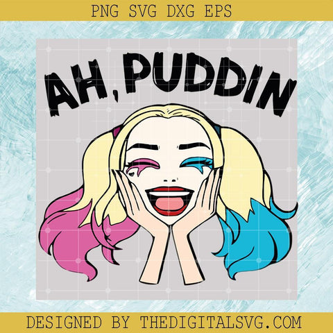 Harley Quinn Svg, Ah Puddin Svg, Ah Buddin Harley Quinn Svg, Joker Svg, Birds of Prey Svg - TheDigitalSVG