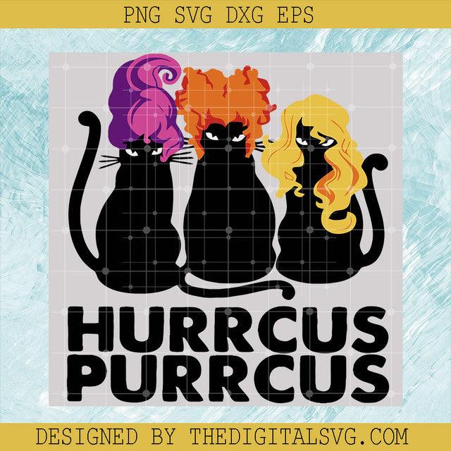 Hurrcus Purrcus SVG, Funny Cats Halloween SVG, Black Cat SVG, Halloween SVg