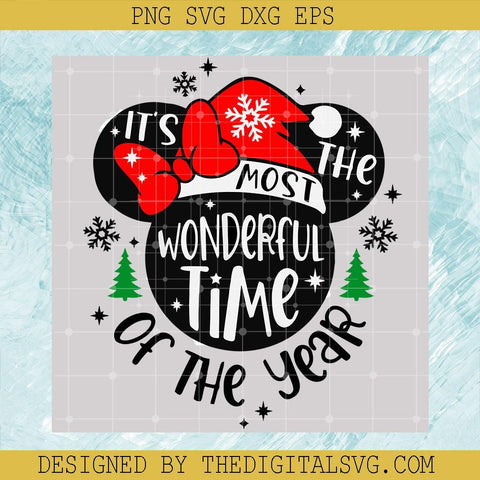 It's The Most Wonderful Time Of The Year Svg, Disney Svg, Mickey Mouse Svg, Christmas Svg - TheDigitalSVG
