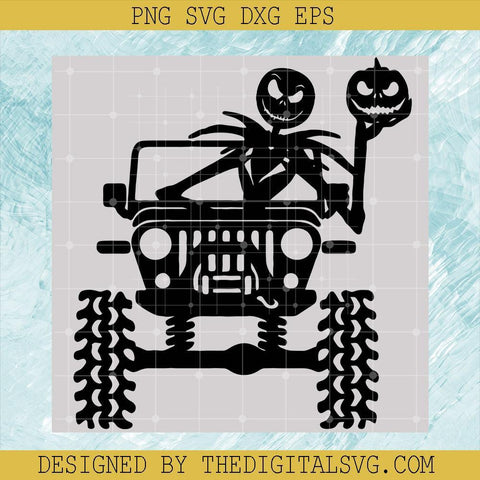 Jack Skeleton On Car Svg, Halloween Svg, The Nightmare Before Christmas Svg - TheDigitalSVG