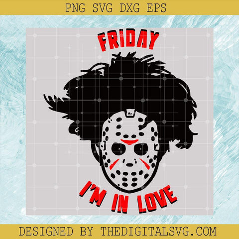 Jason's Shaggy Hair And Mask Svg, Halloween Svg, Friday I'm In Love Jason Svg - TheDigitalSVG