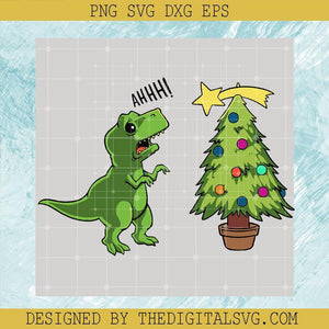 Merry Christmas Svg, Dinosaur Svg, Christmas tree Svg - TheDigitalSVG