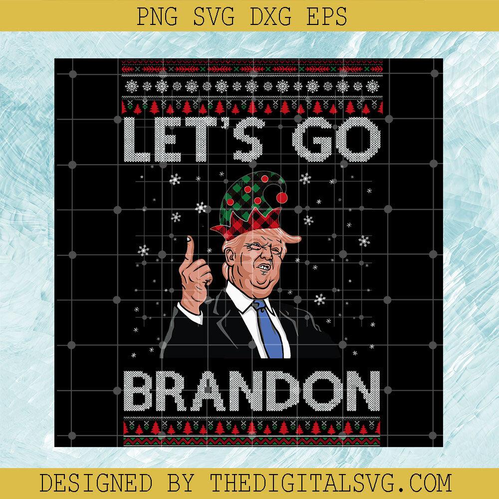 Donald Trump Santa Hat Merry Christmas Svg, Let's Go Brandon Svg, Anti Biden Svg - TheDigitalSVG