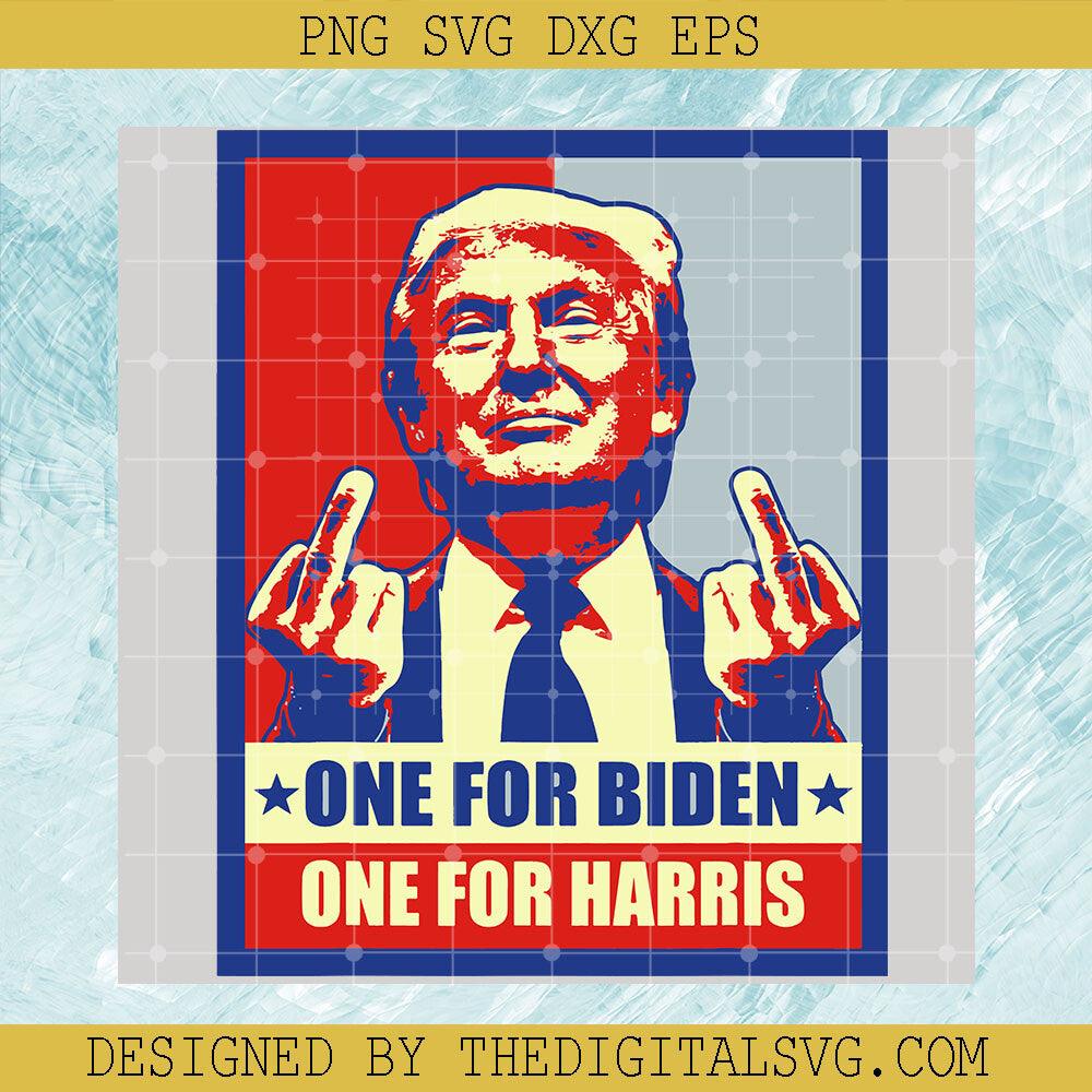 One For Biden One For Harris Svg, Donald Trump President Svg, Anti Joe Biden Svg - TheDigitalSVG