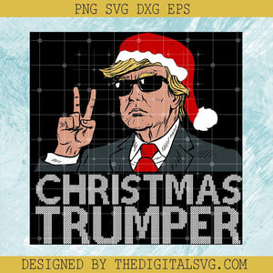 Santa Hat Merry Christmas Donla Trump Svg, Chiristmas Trumper Svg, Donal Trump So Cute Svg - TheDigitalSVG