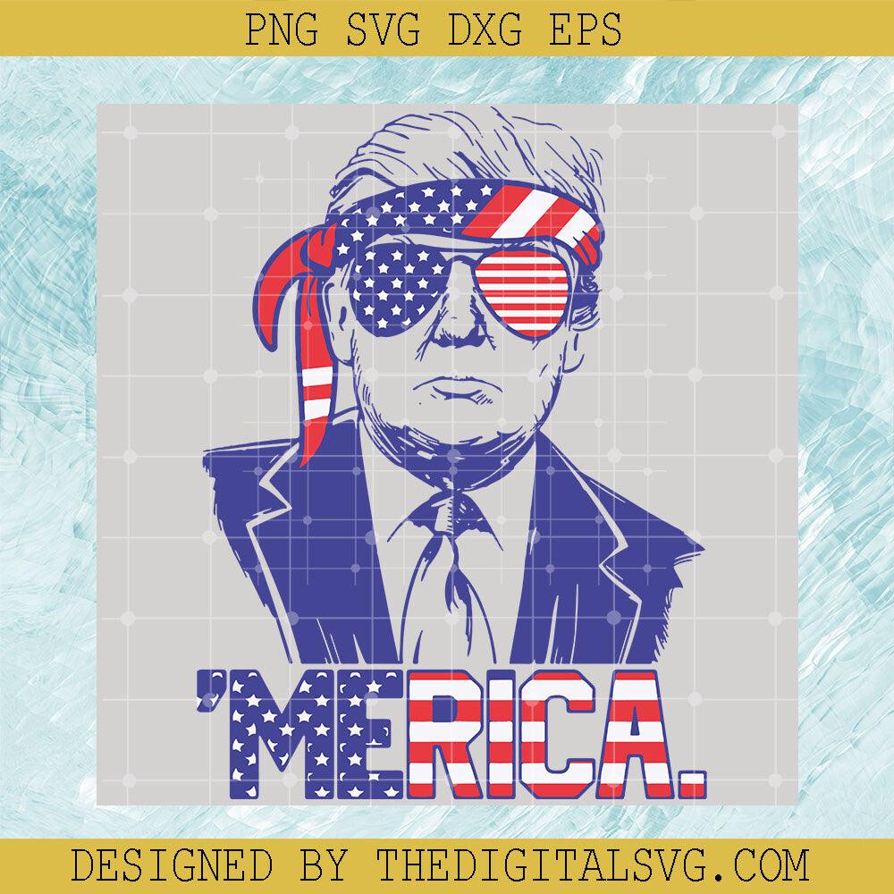 Donal Trump Wear Glasses Americian Svg, Donal Trump President Svg, America Svg - TheDigitalSVG