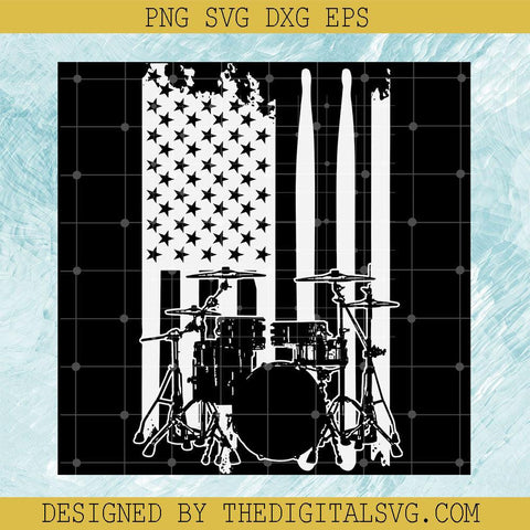 Drum Svg, US Drum Svg, Americian Flag Svg - TheDigitalSVG