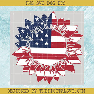 Flower Americian Flag Svg, Americian Flag Svg, Flower Svg - TheDigitalSVG