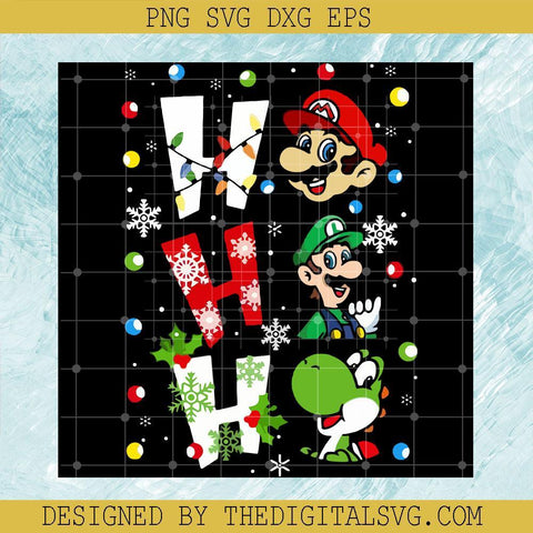 Mario Ho Ho Ho Merry Christmas SVG, Mario SVG, Merry Christmas SVG - TheDigitalSVG