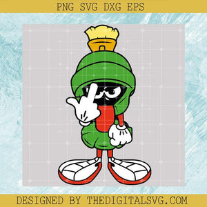Marvin Martian Middle Finger SVG, Cartoon Character Svg, Marvin File SVG Cricut