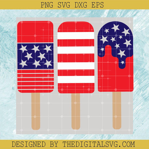 Red White Blue Color Svg, Ice Cream Svg, USA Flag Svg - TheDigitalSVG