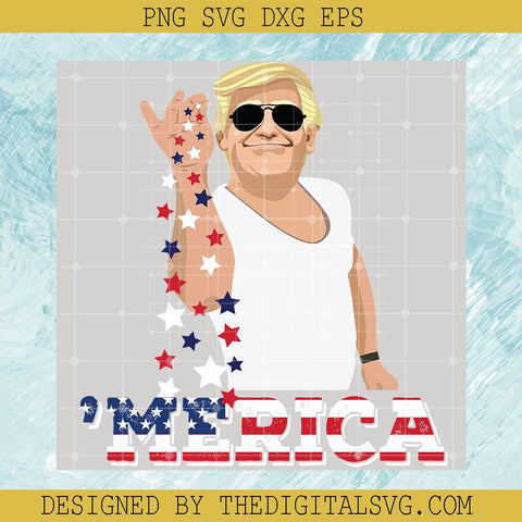 Merica Svg, Donald Trump Svg, Americian Flag Svg, Donald Trump Funny Svg - TheDigitalSVG