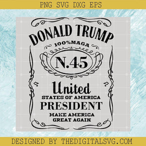 Donald Trump 100% Maga United States Of America President Make America Great Again Svg, Donald Trump President Svg, Quotes Svg - TheDigitalSVG