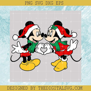 Mickey And Minnie Svg, Christmas Svg, Mickey And Minnie Love Svg, Disney Christmas Svg - TheDigitalSVG