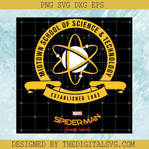 Midtown School of Science and Technology Svg, Marvel Spider Man HomeComing Svg, Spider Man Svg