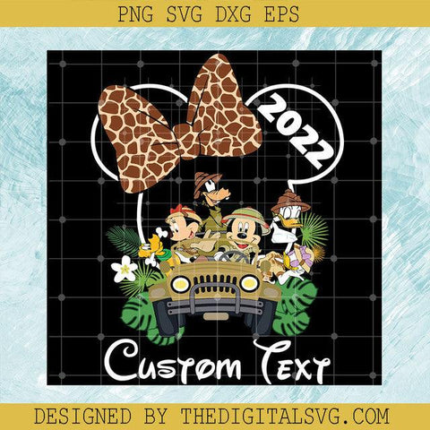 Minnie Animal Kingdom SVG, Disney Family Trip SVG, Matching Family 2022 SVG, Custom Name SVG