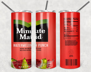 Minute Maid Watermelon Punch Drink Brand PNG, 20oz Skinny Tumbler Design, Sublimation Designs PNG File - TheDigitalSVG