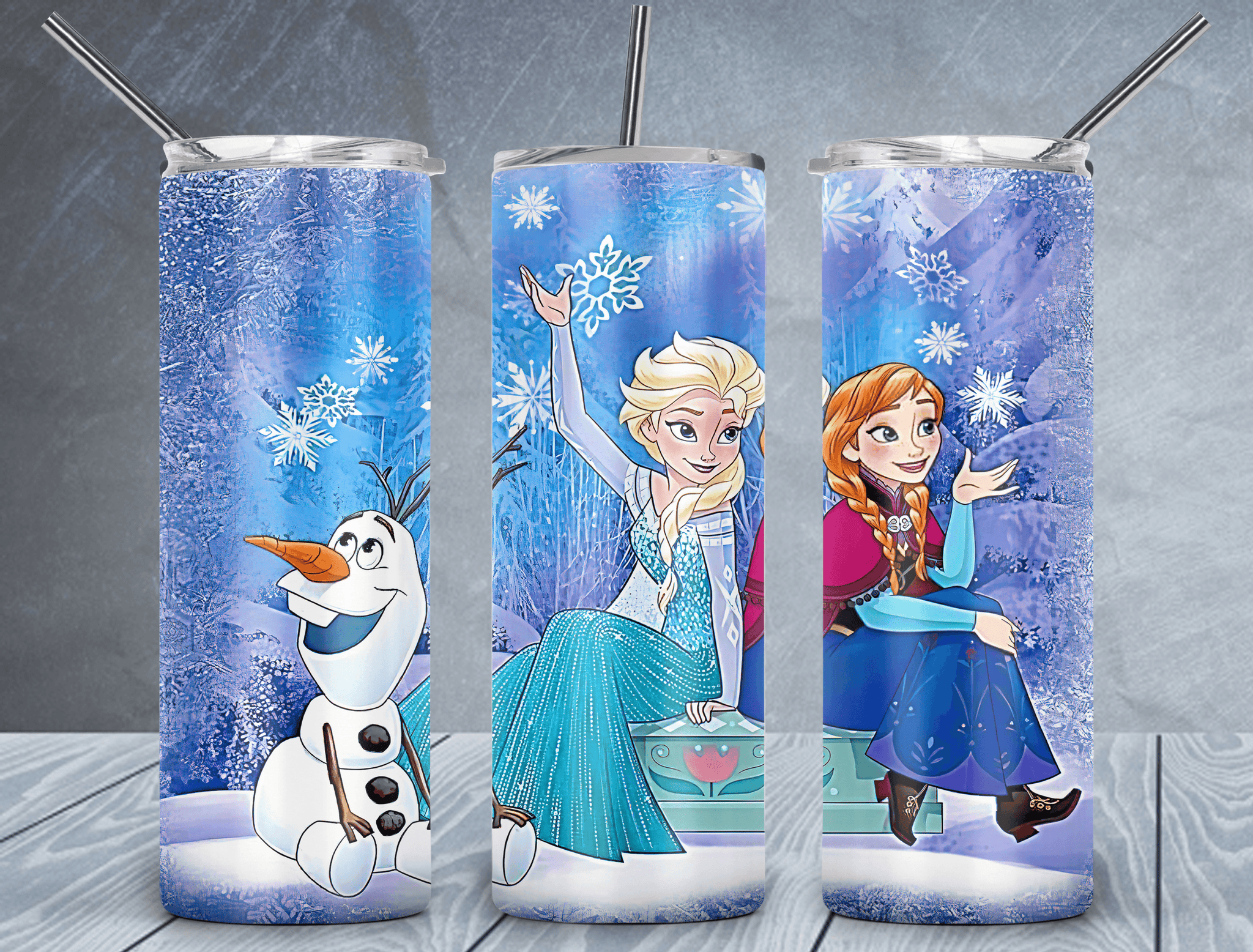 Disney Tumbler with Straw - Frozen - Elsa