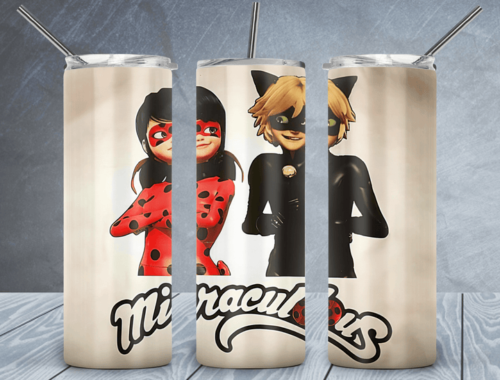 Miraculous Tumbler Wrap PNG, Ladybug 20oz Skinny Tumbler Design, Sublimation Designs PNG File - TheDigitalSVG