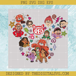 Mouse Turning Red SVG, Turning Red Characters SVG, Disney Turning Red SVG