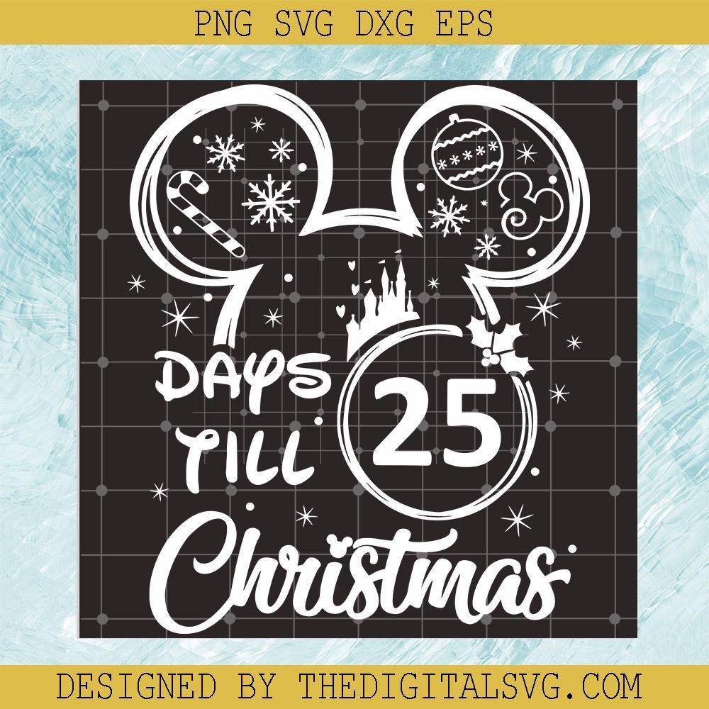 #Mouse Christmas Countdown Svg for cricut, Advent calendar print for kids room, Days till Christmas Svg, Mouse Ears Svg , Mickey Svg, Christmas Svg - TheDigitalSVG