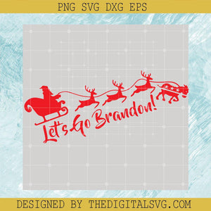Let's Go Brandon Svg, Merry Christmas Svg, Santa Hat Merry Christmas Svg - TheDigitalSVG