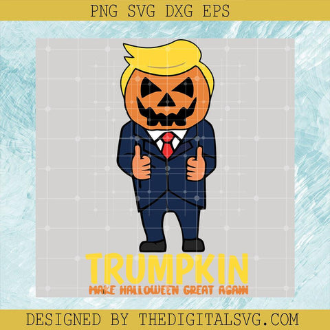 Trumpkin Make Halloween Graet Again Svg, Donald Trump Yellow Hair Svg, Pumpkin Donal Trump Svg - TheDigitalSVG