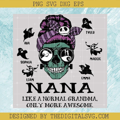 #NaNa Like A Normal Grandma Only More A Wesome SVG, Momlife Glasses Jack SVG, Mom Halloween SVG, Halloween SVG - TheDigitalSVG