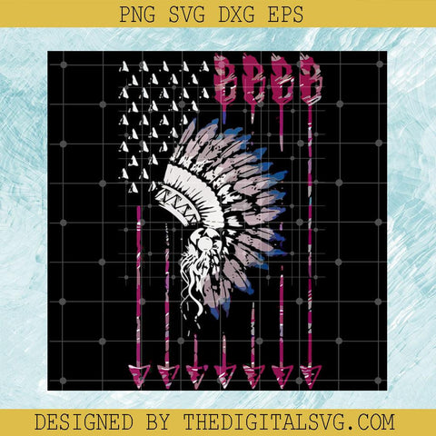 Native American Flag Svg, Native American Svg, American Flag Svg, USA Svg - TheDigitalSVG