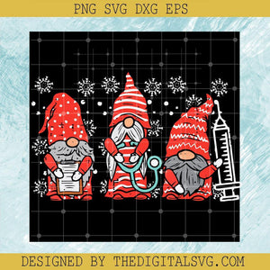 Nurse Christmas Gnomes Cute Svg, Nurse Xmas Pajamas Svg, Gnomes Svg, Christmas Svg - TheDigitalSVG