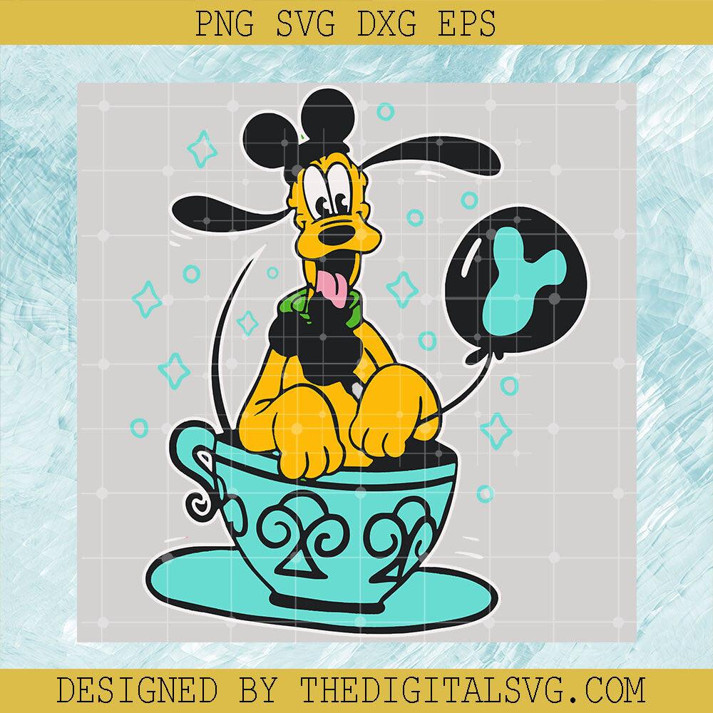 Dog Pluto Sitting In A Cup SVG PNG EPS DXF, Pluto Disney Cute Svg, Pluto Mickey Disney Movie Svg - TheDigitalSVG