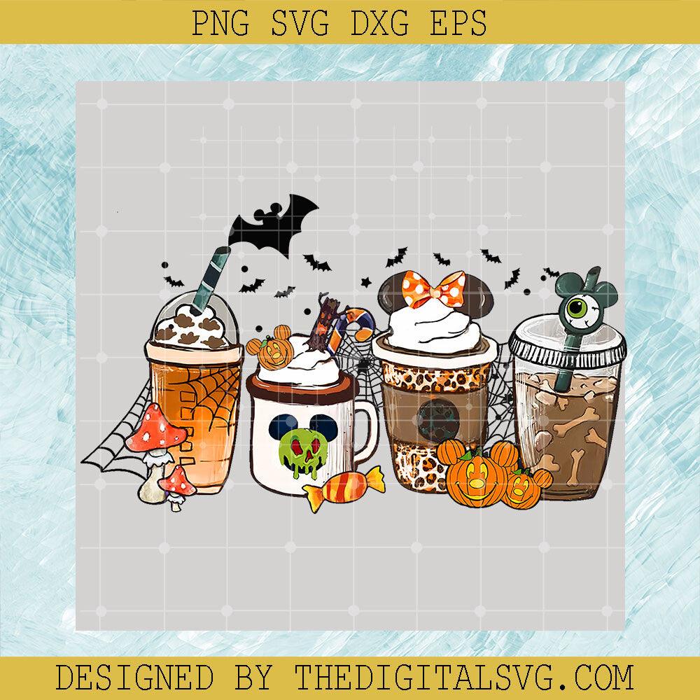 Disney Mickey Coffee Drink PNG, Mickey Halloween Sublimation Designs, Minnie Pumpkin Latte PNG - TheDigitalSVG