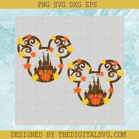 Mickey Minnie Ears Thanksgiving SVG, Disney Fall SVG, Mickey Mouse Fall SVG, Minnie Mouse Fall SVG - TheDigitalSVG