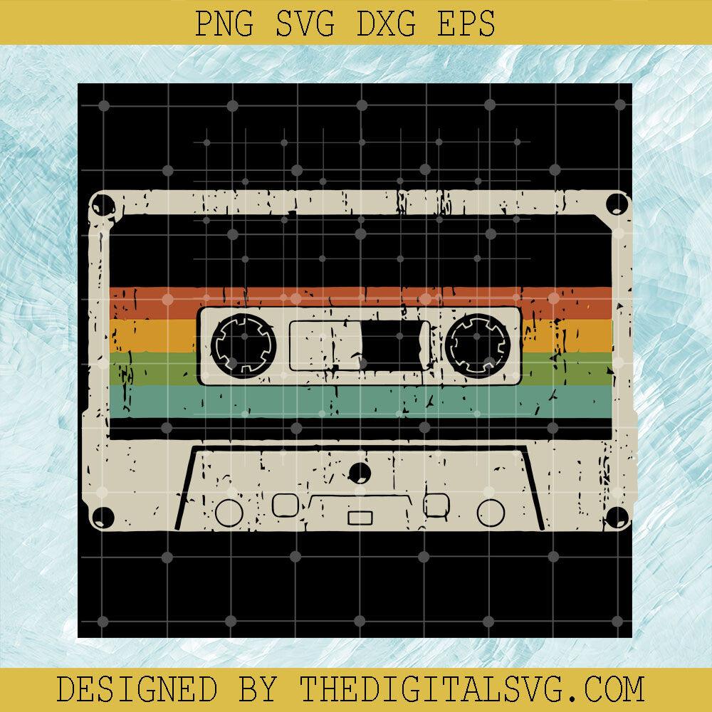 Vintage Cassette Tape SVG PNG EPS DXF, Music Radio SVG - TheDigitalSVG