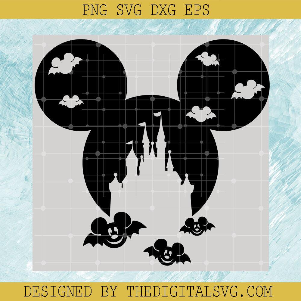 Mickey Minnie Halloween Castle SVG, Halloween Mouse SVG, Disney Castle Halloween SVG - TheDigitalSVG
