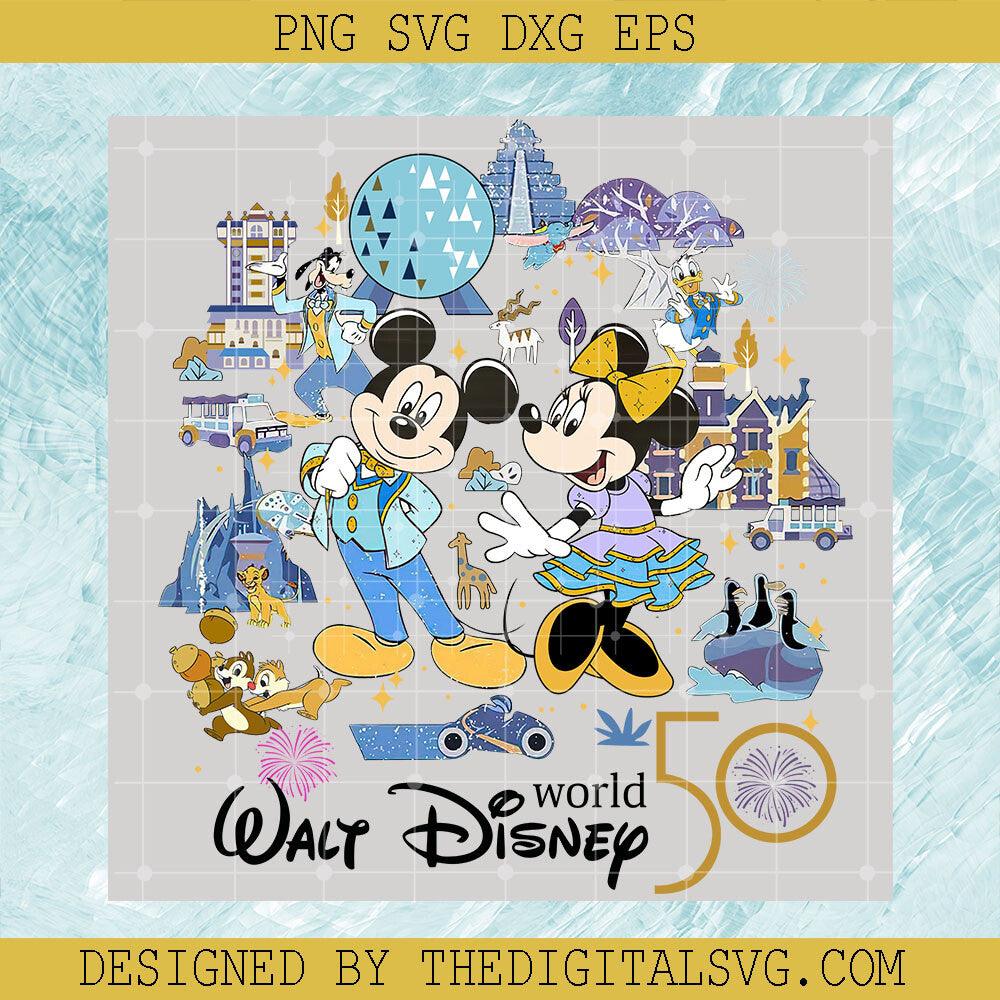 Walt Disney World 50th Anniversary PNG, Vintage Disney World PNG, Magic Kingdom PNG - TheDigitalSVG