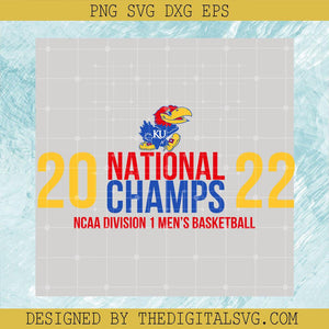 Kansas Jayhawks National Champions SVG, Kansas Jayhawks NCAA SVG, 2022 NCAA Basketball Champions SVG - TheDigitalSVG