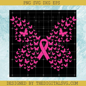Butterfly Breast Cancer SVG, Butterfly SVG, Pink Ribbon SVG, Breast Cancer Awareness SVG - TheDigitalSVG