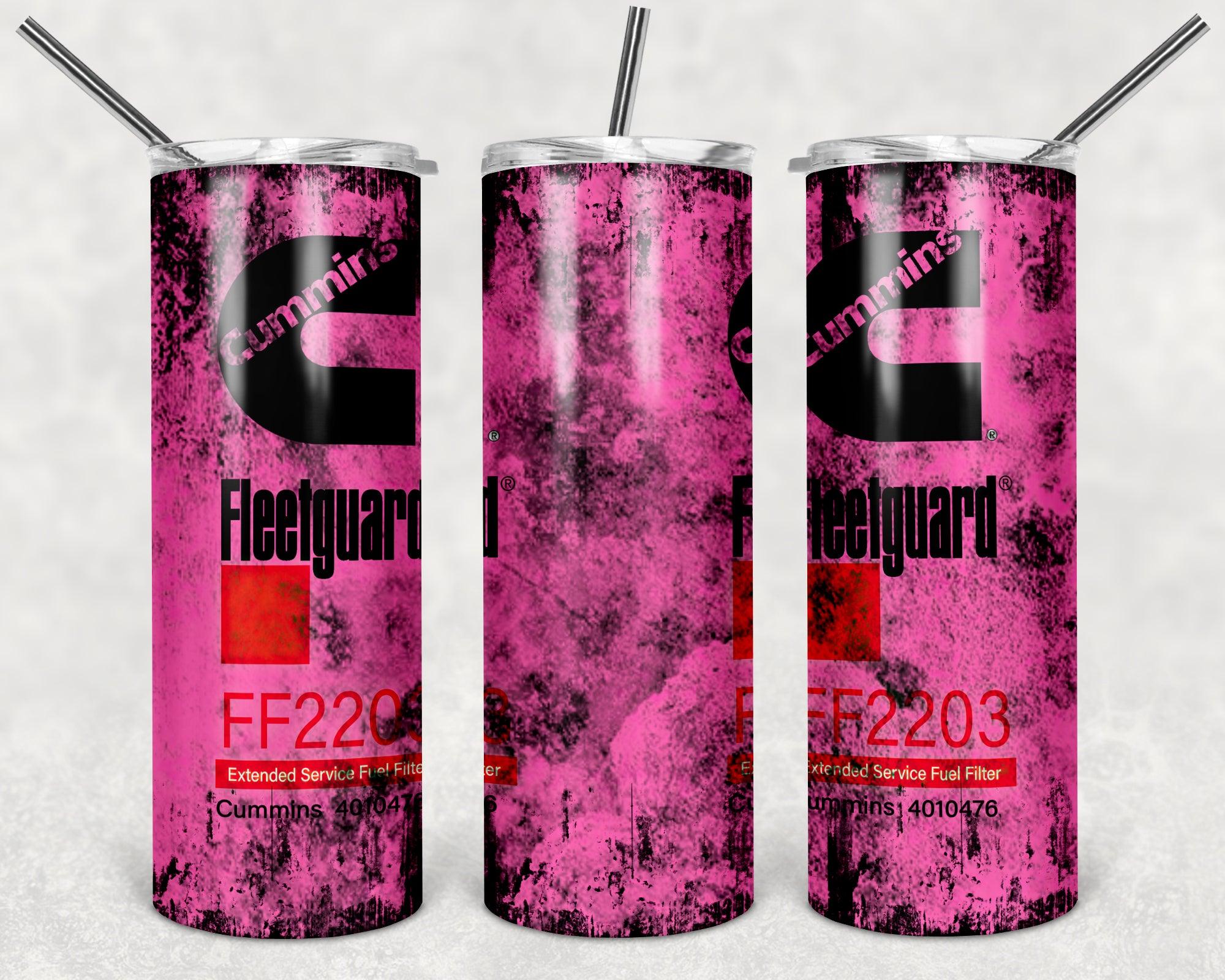 Pink Fleetguard Brand PNG, 20oz Skinny Tumbler Design, Sublimation Designs PNG File - TheDigitalSVG